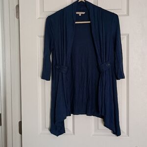 Blue cardigan with button details